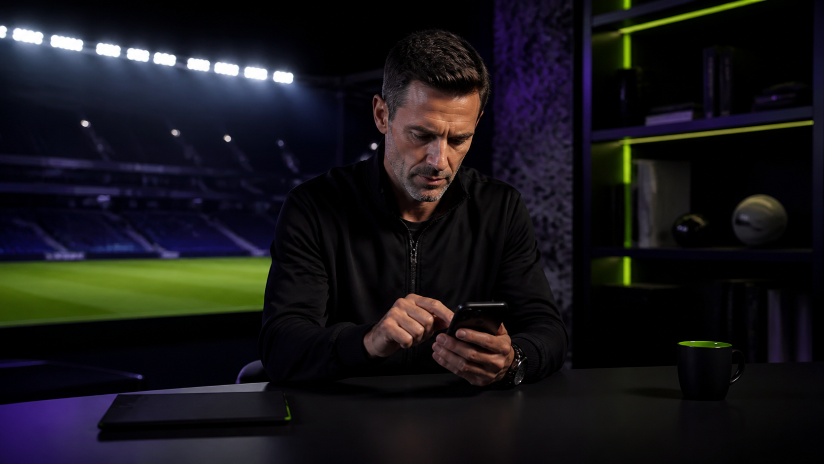 Athlete completing secure account setup